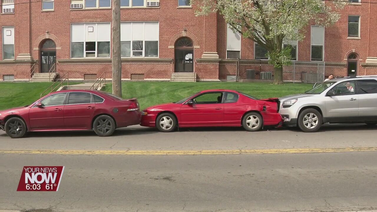 Three vehicle crash sends three people to the hospital